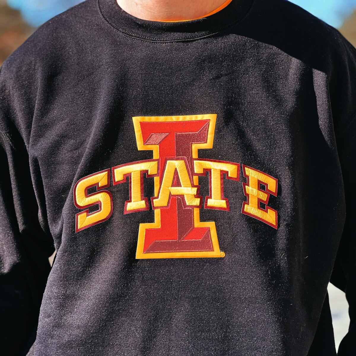 Champion® I-State Black Crewneck